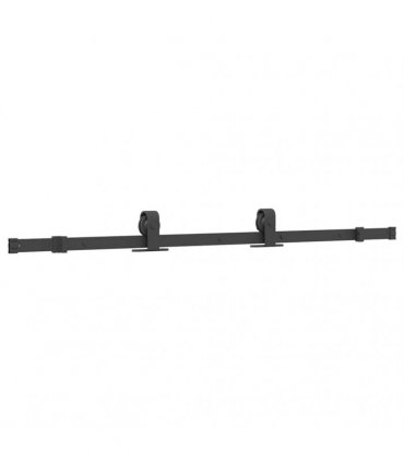 vidaXL Sliding Door with Hardware Set Black 76x205 cm ESG Glass