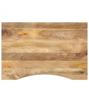vidaXL Desk Top with Curve 90x50x2.5 cm Solid Wood Rough Mango