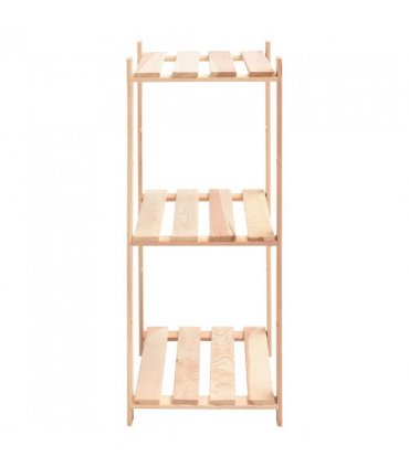 vidaXL 3-Tier Storage Racks 2 pcs 60x38x90 cm Solid Pinewood 150 kg