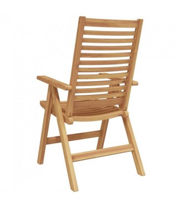vidaXL Chair Folding 4 pcs Brown 64.5 x 52 x 108 cm Solid Teak Wood