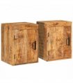 vidaXL Bedside Table 2 pcs Brown 35 x 33 x 48 cm Solid Mango Wood