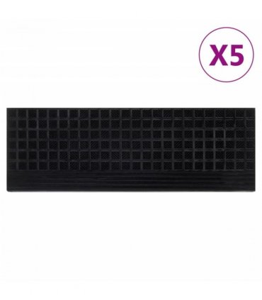 vidaXL Stair Treads 5 pcs 25x75 cm Rubber