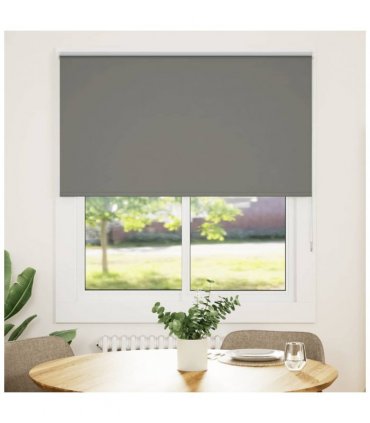 vidaXL Roller Blind Blackout Grey 125x175 cm Fabric Width 121.6 cm Polyester