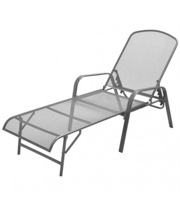 vidaXL Sunlounger | Anthracite | E-coated, powder-coated steel | Large