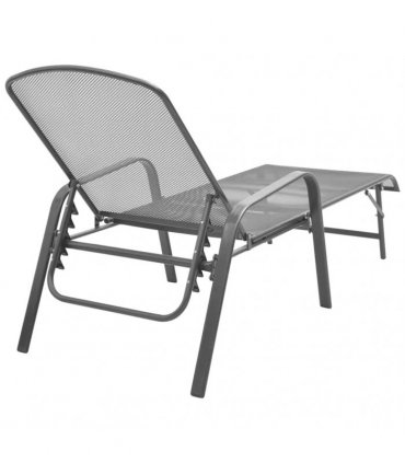 vidaXL Sunlounger | Anthracite | E-coated, powder-coated steel | Large