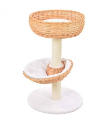 vidaXL Cat Tree with Sisal Scratching Post Natural Willow Wood
