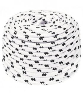 vidaXL Braided Boat Rope White 6 mmx25 m Polyester