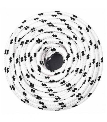 vidaXL Braided Boat Rope White 6 mmx25 m Polyester
