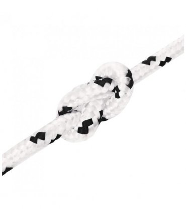 vidaXL Braided Boat Rope White 6 mmx25 m Polyester