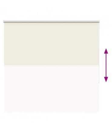 vidaXL Roller Blind Blackout Off White 150x130 cm Fabric Width 146.6 cm Polyester