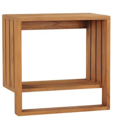 vidaXL Wall-mounted Towel Rack 35x20x35 cm Solid Teak Wood