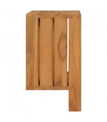 vidaXL Wall-mounted Towel Rack 35x20x35 cm Solid Teak Wood