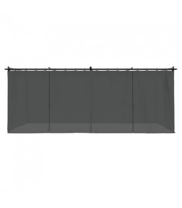 vidaXL Gazebo with Curtains Anthracite 6x3 m Steel