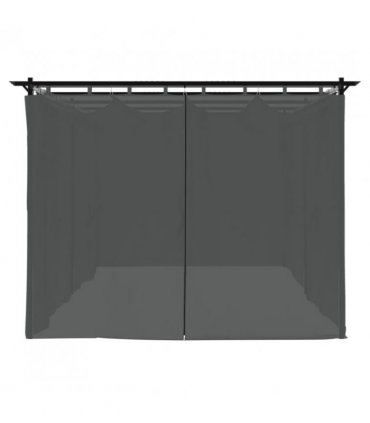 vidaXL Gazebo with Curtains Anthracite 6x3 m Steel