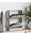 vidaXL Shoe Cabinet Concrete Grey 59x17x81 cm Engineered Wood