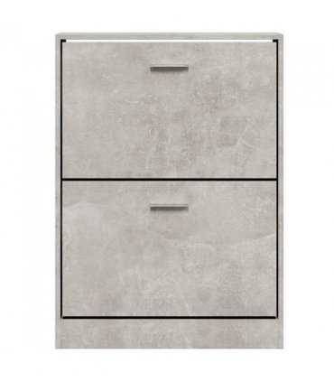 vidaXL Shoe Cabinet Concrete Grey 59x17x81 cm Engineered Wood