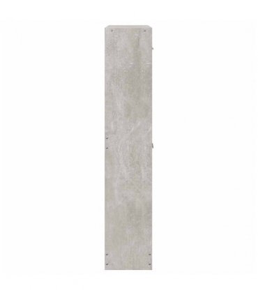 vidaXL Shoe Cabinet Concrete Grey 59x17x81 cm Engineered Wood