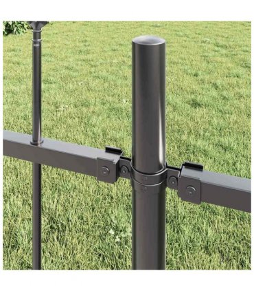 vidaXL Garden Fence 5 pcs Grey 8.5 x 0.8 m Powder-coated Steel