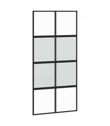 vidaXL Sliding Door with Hardware Set 102.5x205 cm Tempered Glass and Aluminium