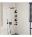vidaXL 4-Tier Telescopic Shower Corner Shelf Silver Aluminium