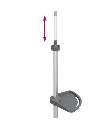 vidaXL 4-Tier Telescopic Shower Corner Shelf Silver Aluminium