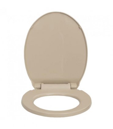 vidaXL Soft-Close Toilet Seat Beige Oval