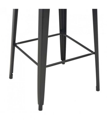 vidaXL Bar Table Black 60x60x108 cm Solid Pine Wood Steel