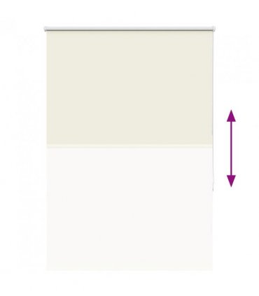 vidaXL Roller Blind Blackout Off White 90x130 cm Fabric Width 85.7 cm Polyester