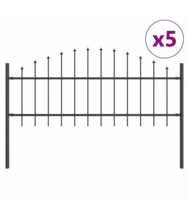 vidaXL Garden Fence Woerden 5 pcs Grey