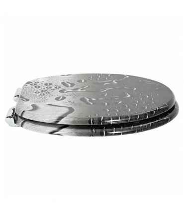vidaXL Soft-Close Toilet Seat Grey 44 x 38 cm MDF board