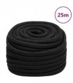 vidaXL Boat Rope Full Black 20 mm 25 m Polypropylene