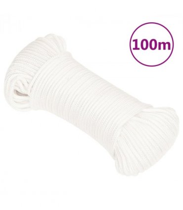 vidaXL Boat Rope Full White 3 mm 100 m Polypropylene