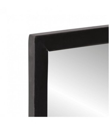vidaXL Mirror with Shelf 80x8x55 cm Glass and Solid Wood Mango