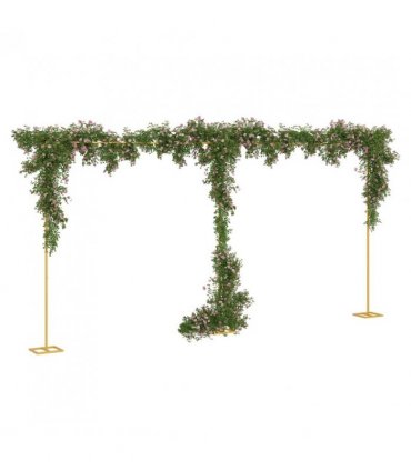 vidaXL Wedding Arch Gold 657 x 35 x 300 cm Steel