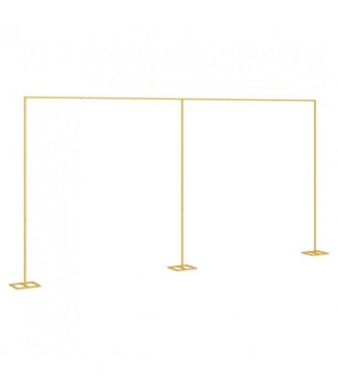 vidaXL Wedding Arch Gold 657 x 35 x 300 cm Steel