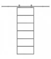 vidaXL Sliding Door with Hardware Set 76x205 cm ESG Glass&Aluminium