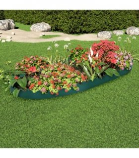 vidaXL Lawn Edgings 10 pcs Green 65x15 cm PP