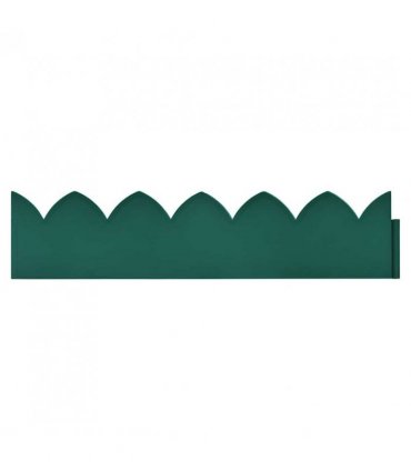 vidaXL Lawn Edgings 10 pcs Green 65x15 cm PP