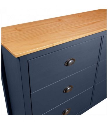 vidaXL Sideboard | Grey and honey brown | Solid pine wood | Medium | Sideboard