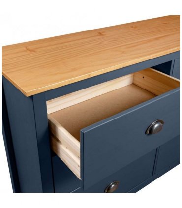 vidaXL Sideboard | Grey and honey brown | Solid pine wood | Medium | Sideboard