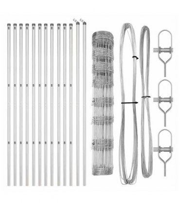 vidaXL Ground Fix Welded Wire Fence 25 x 1 m Galvanised Steel Silver
