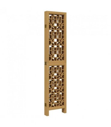 vidaXL Room Divider 6 Panels Brown Solid Wood Paulownia