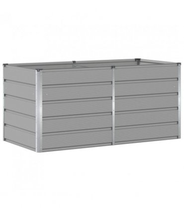 vidaXL Planter Light Grey 160 x 80 x 75 cm Steel