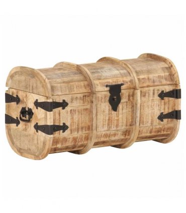 vidaXL Storage Chest | Natural wood | Solid Mango Wood | Medium | Storage Chest