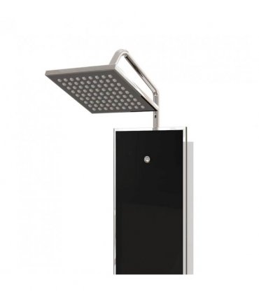 vidaXL Shower Panel Unit Glass 18x45.5x130 cm Black