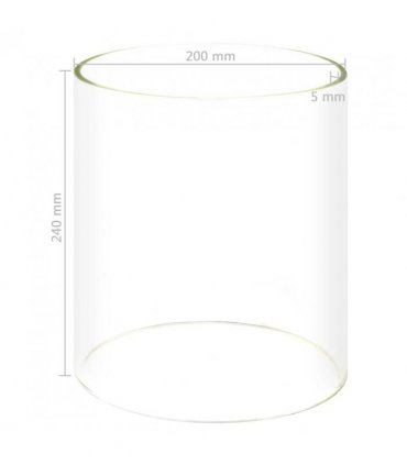 vidaXL Glass Cylinder for Hot Dog Warmer 200x240 mm