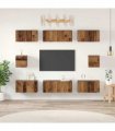 vidaXL TV Cabinet Set Wall-mounted 8 pcs Old Wood Engineered Wood