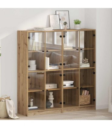 vidaXL Highboard 2 pcs Artisan Oak 68 x 37 x 142 cm Engineered Wood