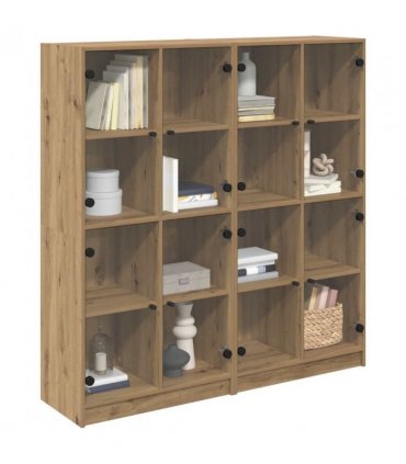 vidaXL Highboard 2 pcs Artisan Oak 68 x 37 x 142 cm Engineered Wood