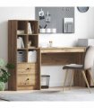 vidaXL Desk with Drawer with Shelf with Storage 2 pcs Artisan Oak